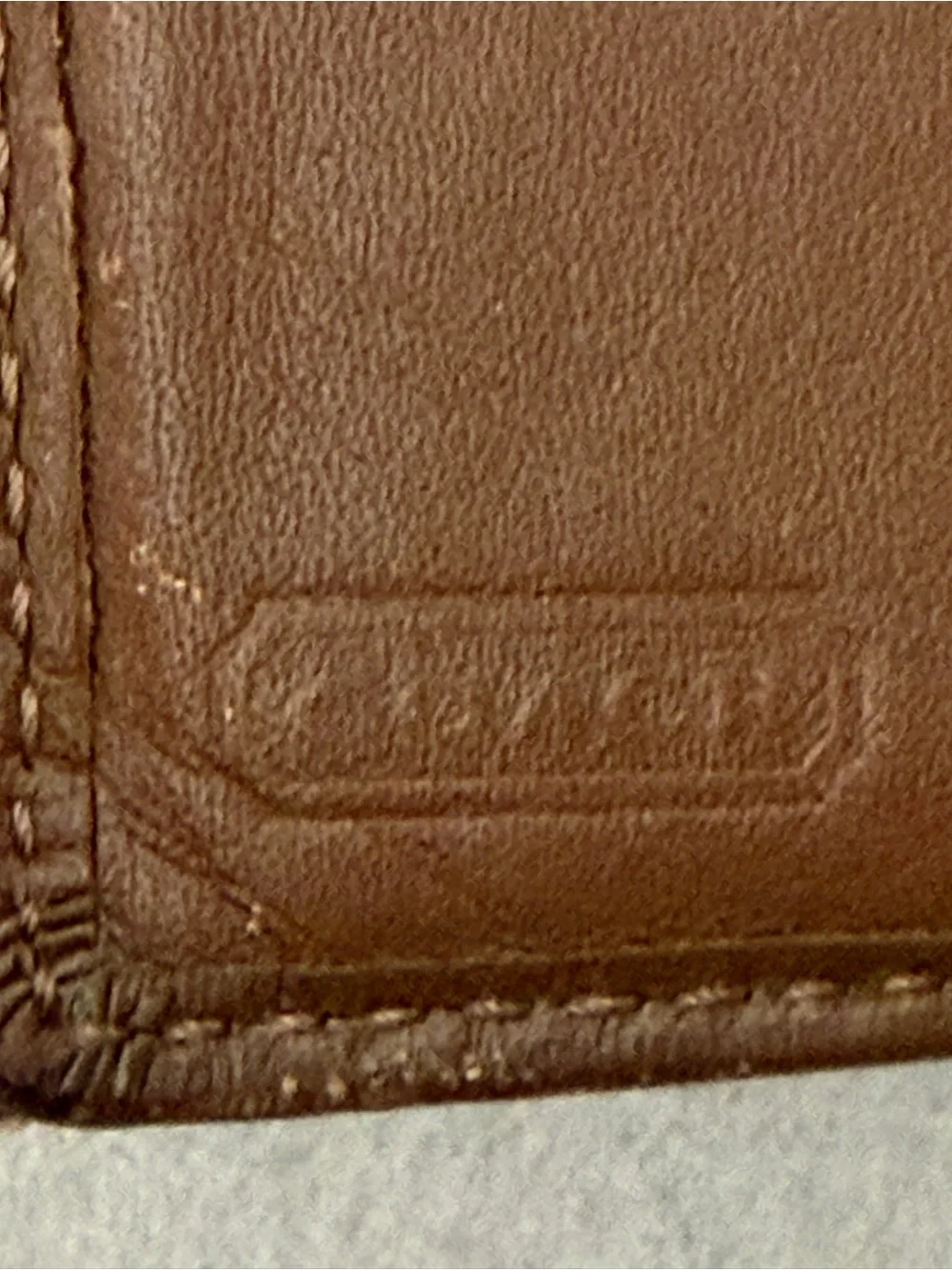 Coach Signature Canvas Wallet in Brown with Buckle Accent